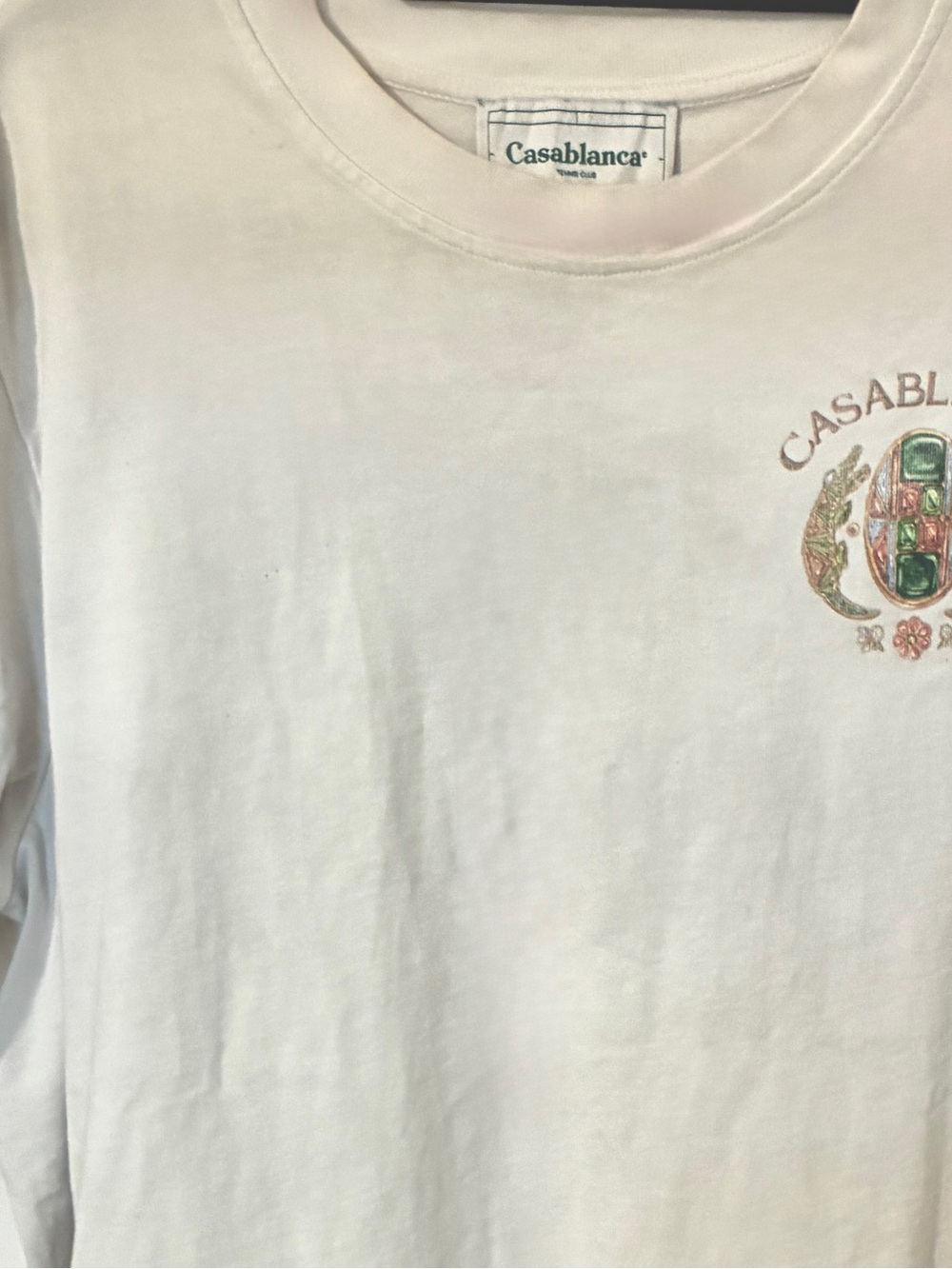 EUC Casablanca Cream Logo Short Sleeve T-Shirt